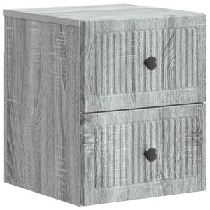 vidaXL Gabinete de Canto Montado na Parede com gaveta Sonoma Cinzento