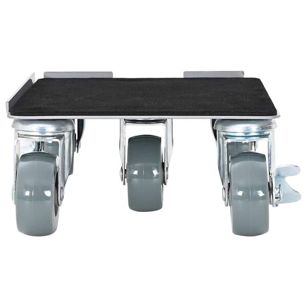 vidaXL Rod&iacute;zios para m&oacute;veis 4 pe&ccedil;as com elevador 17,5x16x7,5 cm A&ccedil;o 1600 kg
