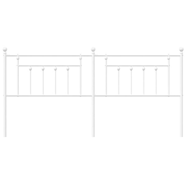 vidaXL Cabeceira de cama 193 cm metal branco