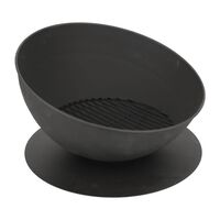 Esschert Design Taça de combustão inclinada num disco preto