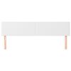 vidaXL Cabeceira de cama 2 pcs couro artificial 100x5x78/88 cm branco