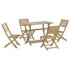 vidaXL Conjunto de jantar p/ jardim 5 pcs madeira de ac&aacute;cia maci&ccedil;a