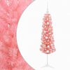vidaXL &Aacute;rvore de Natal artificial estreita com bolas 120 cm 150 LED