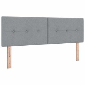 vidaXL Cabeceira com cabeceira Cinzento-claro 144 cm Couro Sint&eacute;tico