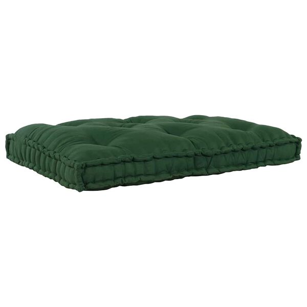 vidaXL Travesseiro para Sof&aacute; Pallet Verde 120 x 80 x 12 cm tecido