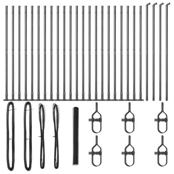 vidaXL Poste de Cerca Cinzeto 50 x 1,4 m (malha de 25 mm) A&ccedil;o e PVC