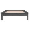 vidaXL Estrutura cama c/ LED solteiro 75x190cm madeira maci&ccedil;a cinzento
