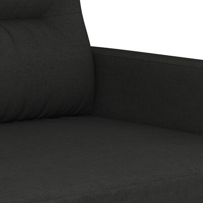 vidaXL 2 pcs conjunto de sofás com almofadas tecido preto
