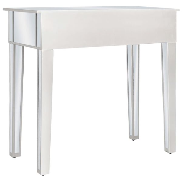 vidaXL Toucador e banco em vidro espelhado MDF e vidro