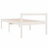 vidaXL Cama de solteiro pequena p/ idosos 75x190cm pinho maci&ccedil;o branco