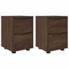vidaXL Mesas de cabeceira 2 pcs Carvalho Marrom 30,5 x 30 x 43 cm
