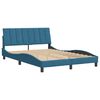 vidaXL Estrutura de cama sem colch&atilde;o Hanko 140x190 cm veludo azul