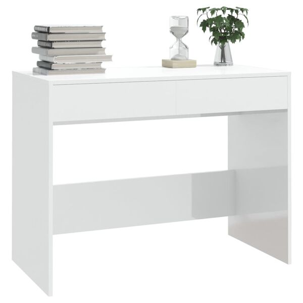 vidaXL Secret&aacute;ria 101x50x76,5 cm branco brilhante