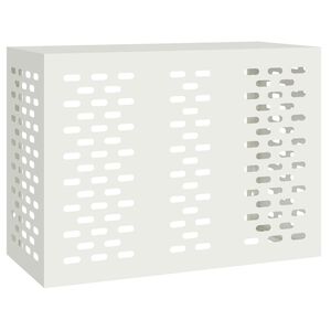 vidaXL Capa de Ar Condicionado Branco 110 x 50 x 80 cm A&ccedil;o