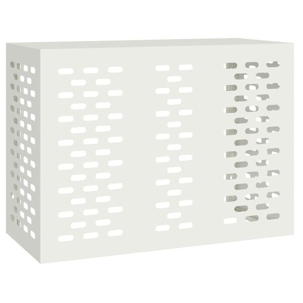vidaXL Capa de Ar Condicionado Branco 110 x 50 x 80 cm A&ccedil;o