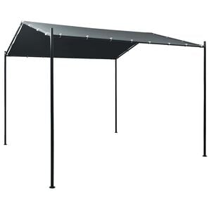 vidaXL Gazebo tenda com toldo 3x3 m a&ccedil;o antracite