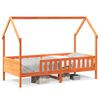 vidaXL Cama infantil formato casa 80x200 cm pinho maci&ccedil;o castanho-mel