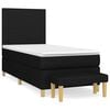 vidaXL Cama com molas/colch&atilde;o 80x200 cm tecido preto