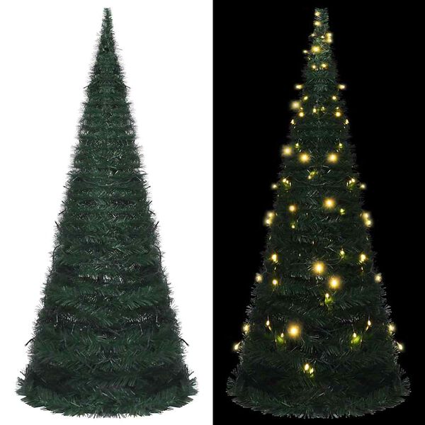 vidaXL &Aacute;rvore Natal pop-up artificial pr&eacute;-iluminada 150 cm verde