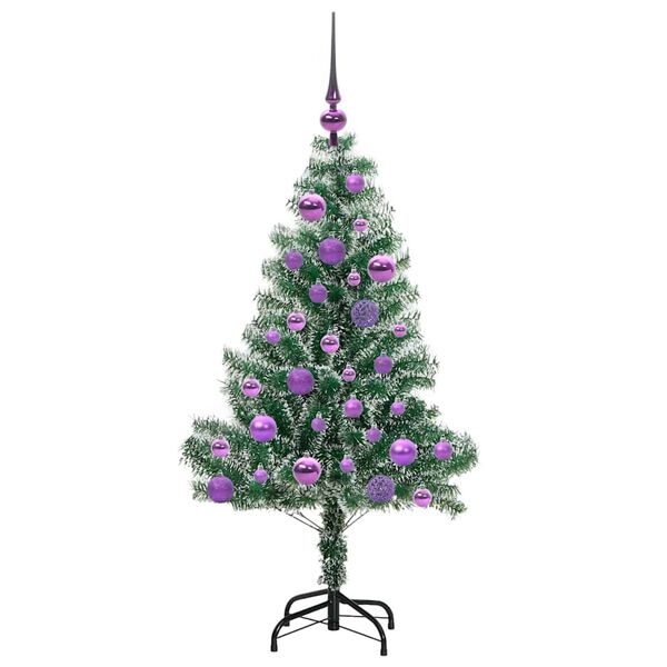 vidaXL &Aacute;rvore de Natal Artificial Coberta de Neve com Luzes de LED