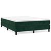 vidaXL Estrutura de cama com molas 140x200 cm veludo verde-escuro