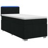 vidaXL Cama box spring com colch&atilde;o Preto 90 x 190 cm Tecido