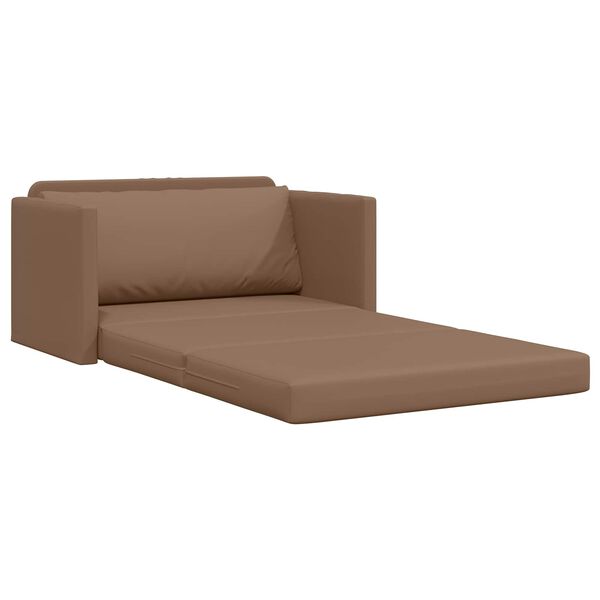 vidaXL Sof&aacute;-Cama 110cm Cappuccino Couro Artificial