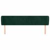 vidaXL Cabeceira de cama c/ abas veludo 163x23x78/88cm verde-escuro