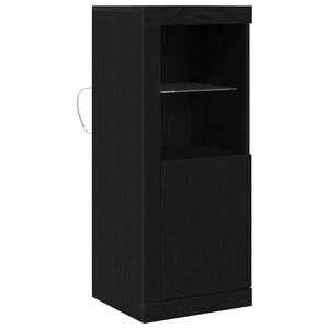 vidaXL Aparador LED Preto 41 x 37 x 100 cm Derivados de Madeira