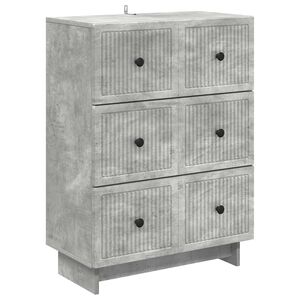 vidaXL Gabinete de Gavetas Cinzento Cimento 66 x 34,5 x 90 cm