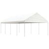 vidaXL Gazebo com telhado 8,92x4,08x3,22 m polietileno branco