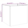 vidaXL Vasos/floreiras 2 pcs 49x47x46 cm a&ccedil;o branco