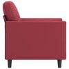 vidaXL Poltrona 60 cm couro artificial vermelho tinto