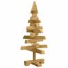 vidaXL &Aacute;rvores de Natal Castanho 60 cm Madeira de pinho maci&ccedil;a
