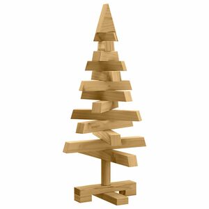 vidaXL &Aacute;rvores de Natal Castanho 60 cm Madeira de pinho maci&ccedil;a