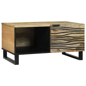 vidaXL Mesa de centro Natural 80 x 50 x 40 cm Derivados de Madeira