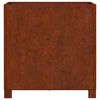 vidaXL Vaso/floreira c/ pernas 2 pcs 50x50x50cm a&ccedil;o corten enferrujado