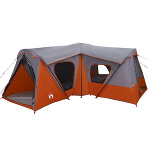 vidaXL Barraca Familiar 14 pessoa Cinza e Laranja