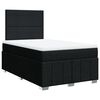 vidaXL Cama boxspring com colch&atilde;o 120x190 cm tecido preto