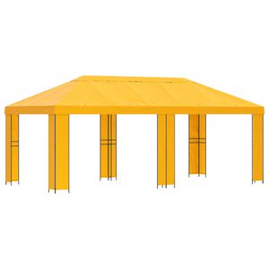 vidaXL Gazebo de Jardim 6 x 3 m Amarelo Poli&eacute;ster e A&ccedil;o 190 gsm