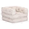 vidaXL Pufe modular individual tecido bege