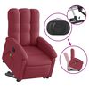 vidaXL Poltrona de massagens reclin. elevat&oacute;ria tecido vermelho tinto