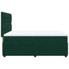 vidaXL Cama com molas/colch&atilde;o 140x190 cm veludo verde-escuro