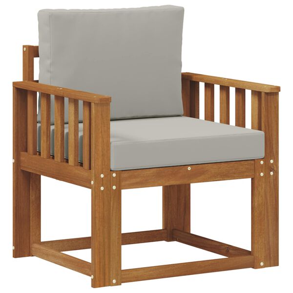 vidaXL Sof&aacute; exterior Madeira de Ac&aacute;cia maci&ccedil;a e Poli&eacute;ster