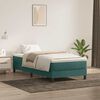 vidaXL Cama com molas/colch&atilde;o verde-escuro 90x210 cm veludo