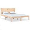 vidaXL Cama sem colch&atilde;o 140x190 cm madeira de pinho maci&ccedil;a