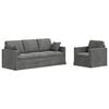vidaXL Conjunto de Sof&aacute;s 2 unid. Cinza Escuro Veludo