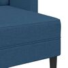 vidaXL Sof&aacute; 2 lugares com Chaise em L 125 cm tecido azul