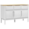 vidaXL Aparador FLORO 114x43x74 cm pinho maci&ccedil;o branco