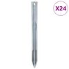 vidaXL Estacas para tenda 24 pcs 22 cm &Oslash;20 mm a&ccedil;o galvanizado